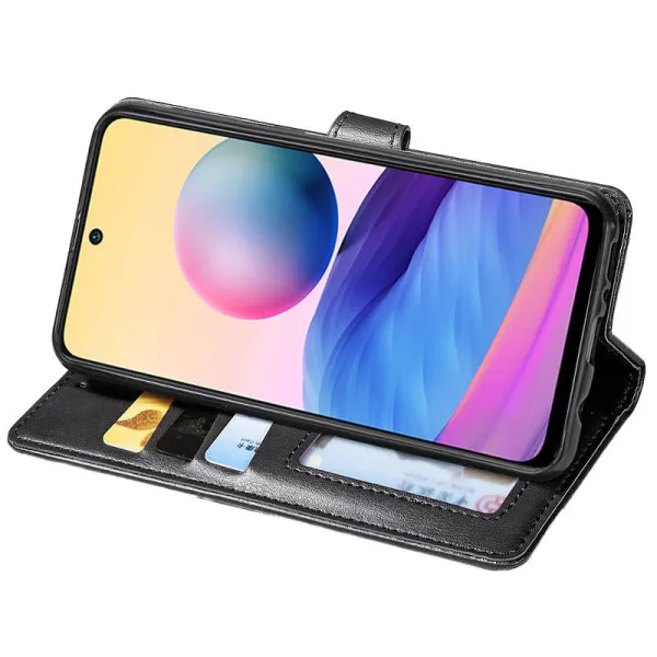 Кожаный чехол-книжка GETMAN Gallant (PU) для Xiaomi Poco X8 Pro — Черный — фото 5