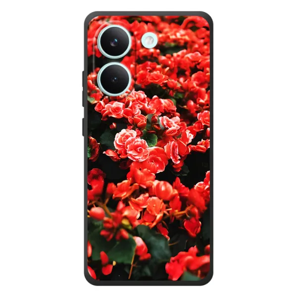 Чехол с принтом «Цветы красные» для Xiaomi Poco X8 Pro