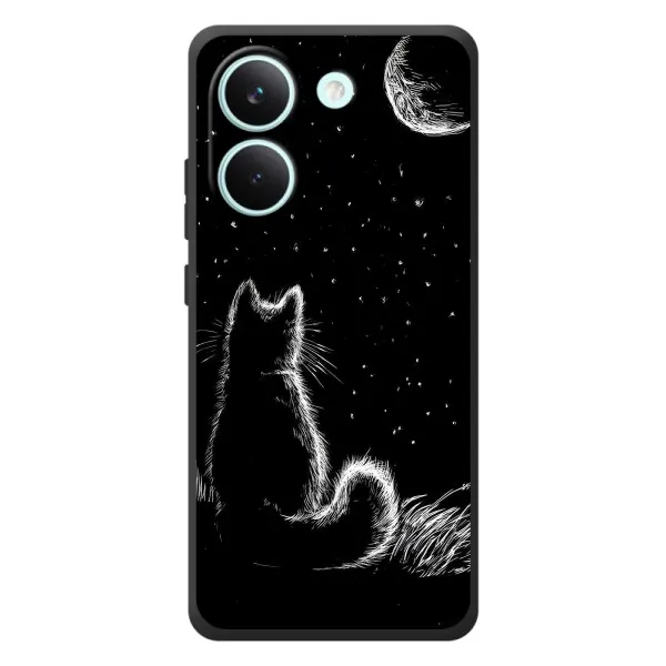 Чехол с принтом «Котик и луна» для Xiaomi Poco X8 Pro Чехол с принтом «Котик и луна» для Xiaomi Poco X8 Pro