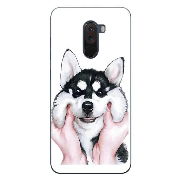 Чехол с принтом «Довольный Хаски» для Xiaomi POCO F1 Чехол с принтом «Довольный Хаски» для Xiaomi POCO F1