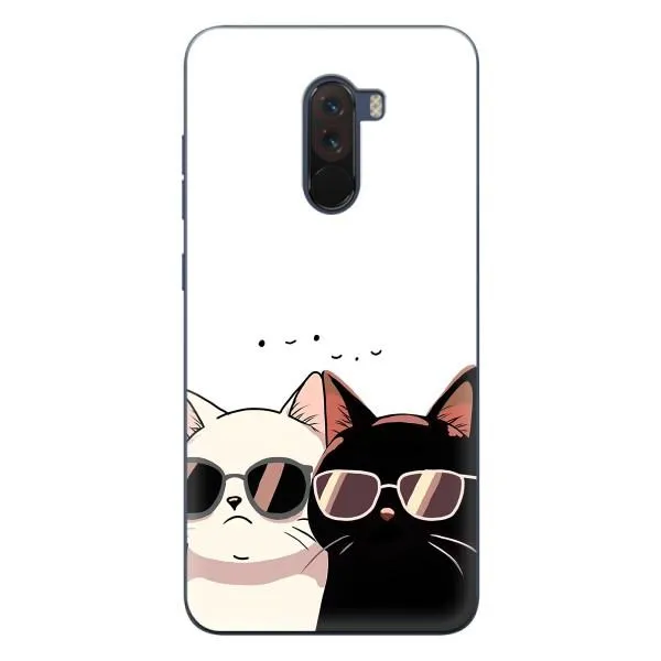 Чехол с принтом «Коты в очках» для Xiaomi POCO F1