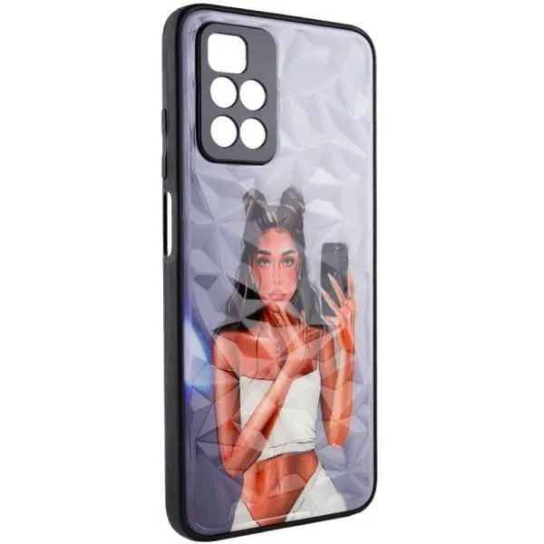 TPU+PC чехол Prisma Ladies для Xiaomi Redmi 10 — Black in White — фото 1