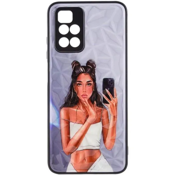 TPU+PC чехол Prisma Ladies для Xiaomi Redmi 10 — Black in White — фото 2