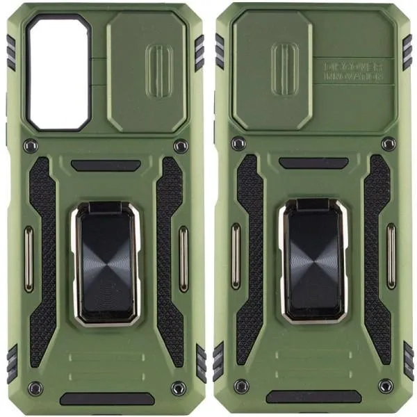 Ударопрочный чехол Camshield Army Ring для Xiaomi Redmi 10 — Оливковый — фото 1