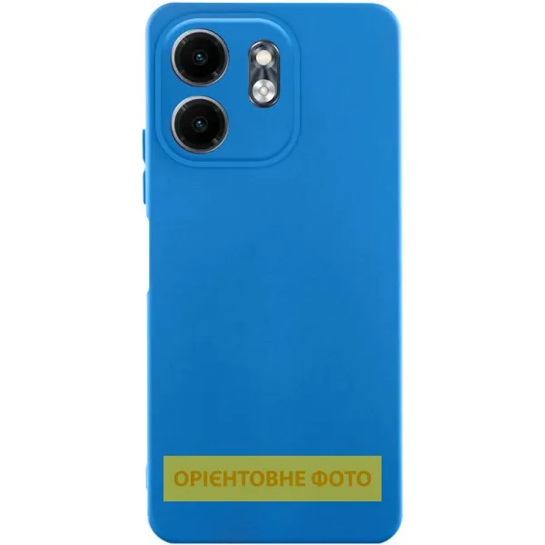 Чехол TPU GETMAN Liquid Silk Full Camera для Xiaomi Redmi 10 — Синий