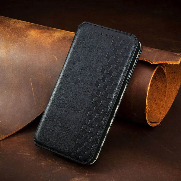 Кожаный чехол-книжка GETMAN Cubic (PU) для Xiaomi Redmi 10 — Черный — фото 5