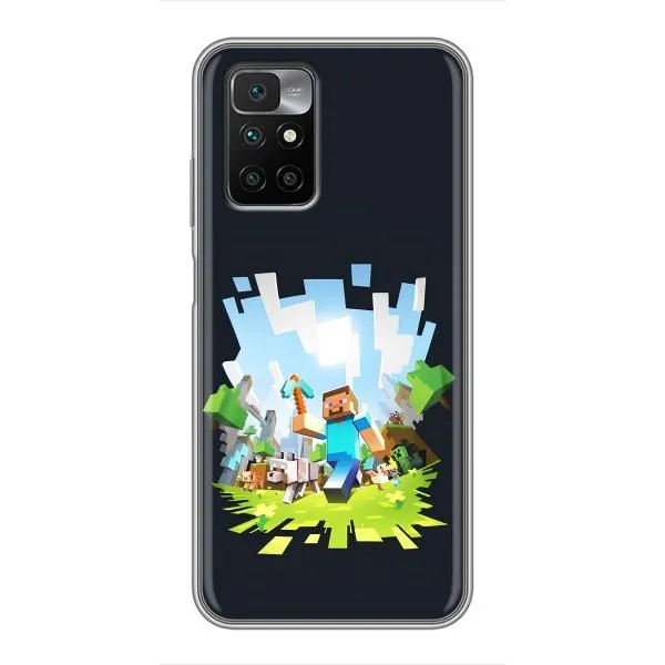 Чехол с принтом «персонажи Minecraft» для Xiaomi Redmi 10 Чехол с принтом «персонажи Minecraft» для Xiaomi Redmi 10
