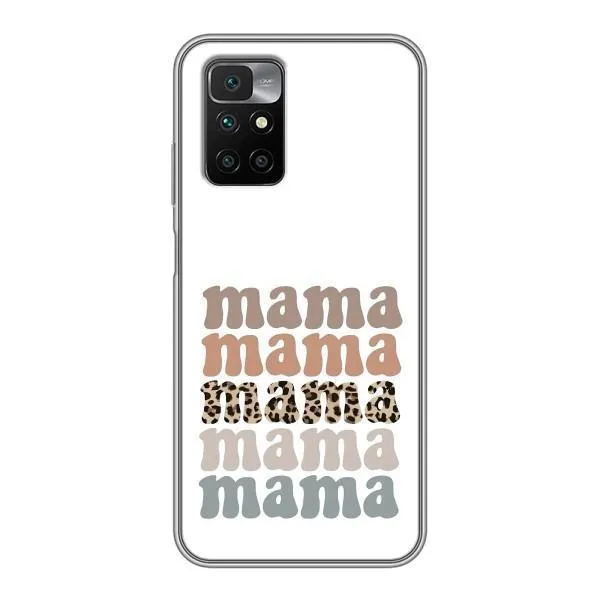 Чехол с принтом «Текстовый коллаж мама» для Xiaomi Redmi 10 Чехол с принтом «Текстовый коллаж мама» для Xiaomi Redmi 10