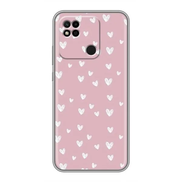 Чехол с принтом «Сердечки на розовом» для Xiaomi Redmi 10A Чехол с принтом «Сердечки на розовом» для Xiaomi Redmi 10A