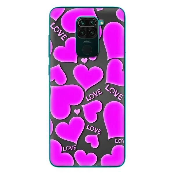 Чехол с принтом «Pink hearts» для Xiaomi Redmi 10X Чехол с принтом «Pink hearts» для Xiaomi Redmi 10X