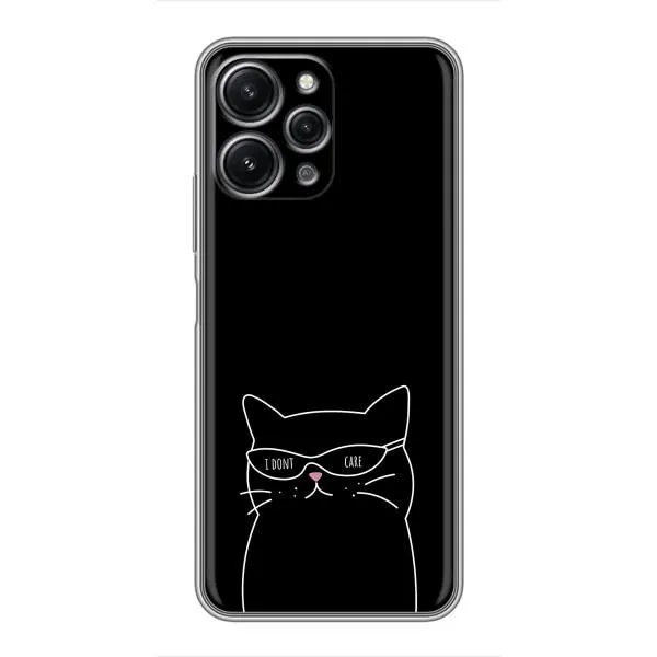 Чехол с принтом «Равнодушный кот» для Xiaomi Redmi 12 (5G)