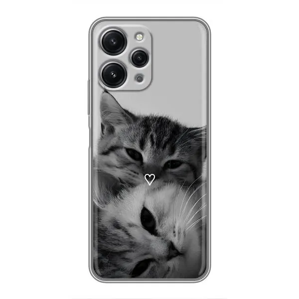 Чехол с принтом «Пара котов» для Xiaomi Redmi 12 (5G)