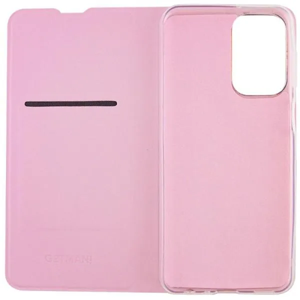 Кожаный чехол-книжка GETMAN Elegant (PU) для Xiaomi Redmi 12 — Розовый — фото 4 Кожаный чехол-книжка GETMAN Elegant (PU) для Xiaomi Redmi 12 — Розовый — фото 4