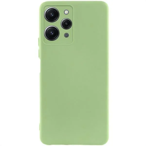 Чехол TPU GETMAN Liquid Silk Full Camera для Xiaomi Redmi 12 — Зеленый — фото 4
