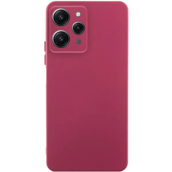 Чехол Silicone Cover Ummi Lakshmi Full Camera (AA) для Xiaomi Redmi 12 — Бордовый