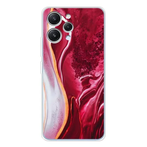 Чехол с принтом «Мрамор красный» для Xiaomi Redmi 12 Чехол с принтом «Мрамор красный» для Xiaomi Redmi 12
