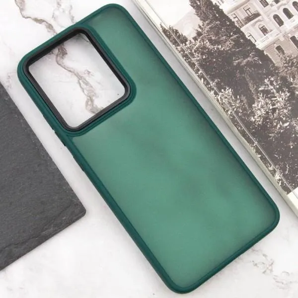 Чехол TPU+PC Lyon Frosted для Xiaomi Redmi 12C — Зеленый — фото 4