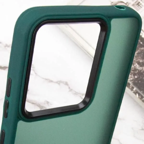Чехол TPU+PC Lyon Frosted для Xiaomi Redmi 12C — Зеленый — фото 5