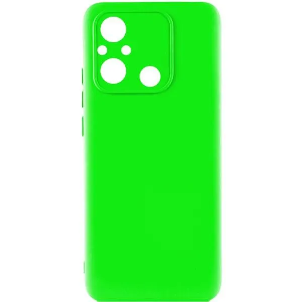 Чехол TPU GETMAN Liquid Silk Full Camera для Xiaomi Redmi 12C — Салатовый