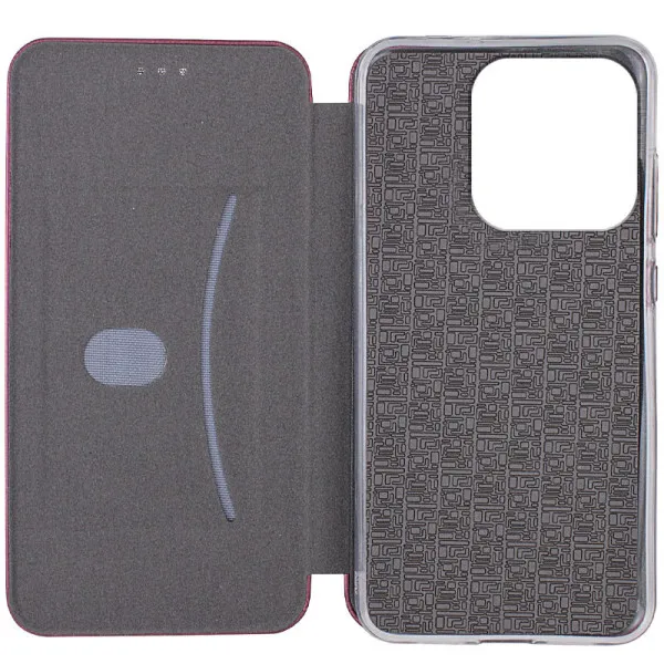 Шкіряний чохол-книжка Classy для Xiaomi Redmi 12C — Бордовий — фото 3
