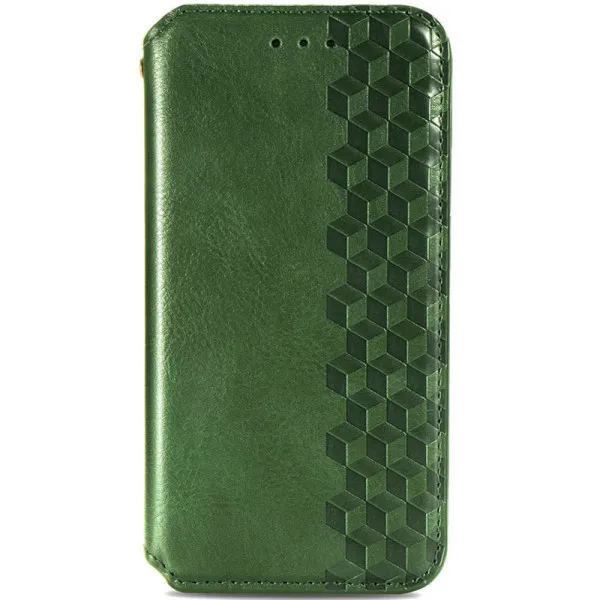 Кожаный чехол-книжка GETMAN Cubic (PU) для Xiaomi Redmi 12C — Зеленый — фото 3