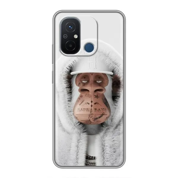Чехол с принтом «обезьяна NFT в тату» для Xiaomi Redmi 12C Чехол с принтом «обезьяна NFT в тату» для Xiaomi Redmi 12C