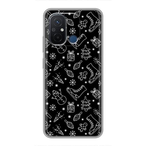 Чехол с принтом «Новогодний фон» для Xiaomi Redmi 12C Чехол с принтом «Новогодний фон» для Xiaomi Redmi 12C
