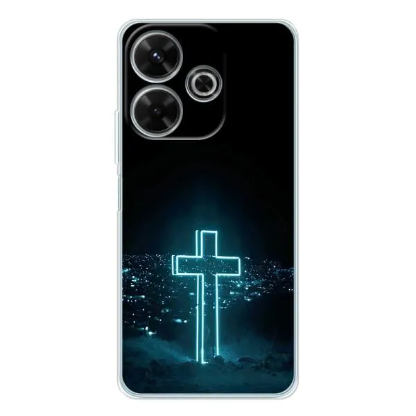 Чехол с принтом «Крест и город» для Xiaomi Redmi 13