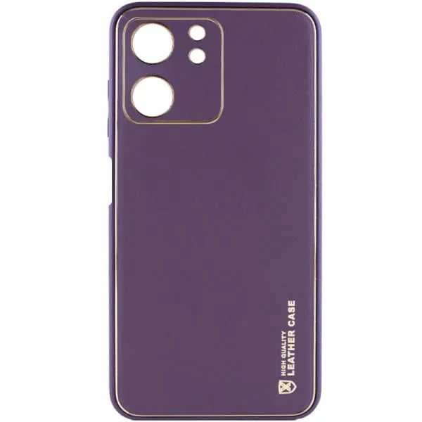 Кожаный чехол Xshield для Xiaomi Redmi 13C / Poco C65 — Фиолетовый — фото 1