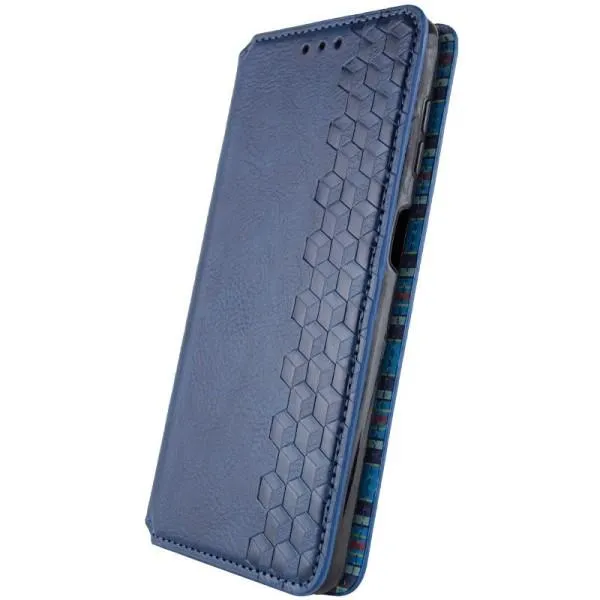 Кожаный чехол-книжка GETMAN Cubic (PU) для Xiaomi Redmi 14C / Poco C75 — Синий — фото 2 Кожаный чехол-книжка GETMAN Cubic (PU) для Xiaomi Redmi 14C / Poco C75 — Синий — фото 2