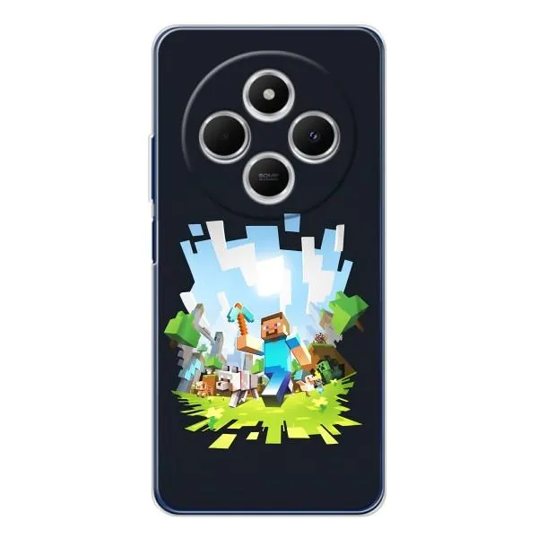 Чехол с принтом «персонажи Minecraft» для Xiaomi Redmi 14R 5G