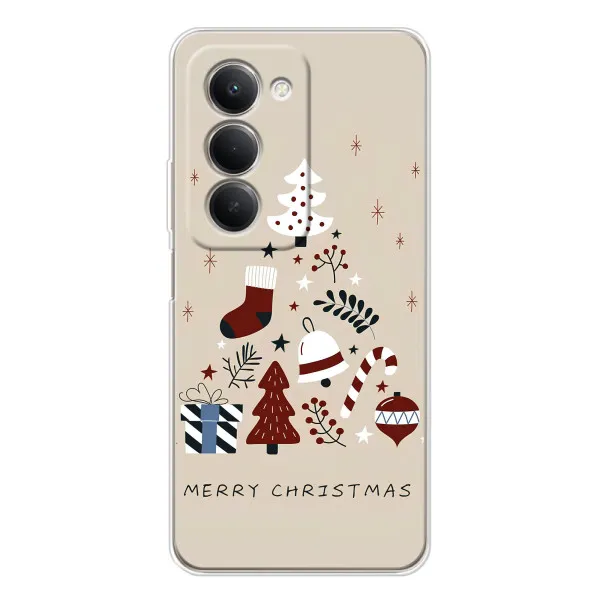 Чехол с принтом «Merry Christmas» для Xiaomi Redmi 15 5G Чехол с принтом «Merry Christmas» для Xiaomi Redmi 15 5G