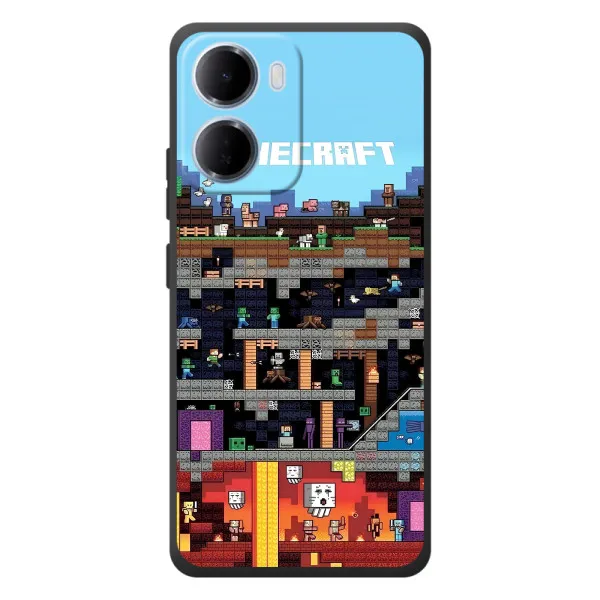 Чехол с принтом «фон Minecraft» для Xiaomi Redmi 15a Чехол с принтом «фон Minecraft» для Xiaomi Redmi 15a