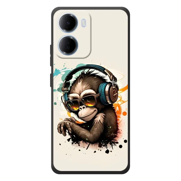 Чехол с принтом «Макака в наушниках» для Xiaomi Redmi 15a