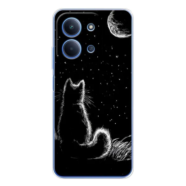 Чехол с принтом «Котик и луна» для Xiaomi Redmi 15C 5g