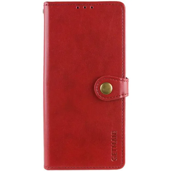Кожаный чехол-книжка GETMAN Gallant (PU) для Xiaomi Redmi 15C (EU) — Красный — фото 1