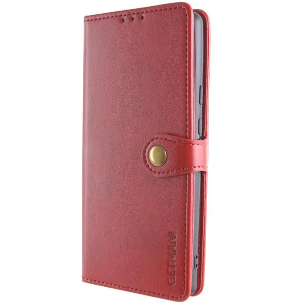 Кожаный чехол-книжка GETMAN Gallant (PU) для Xiaomi Redmi 15C (EU) — Красный — фото 2