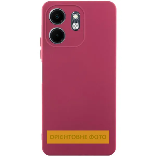 Чехол TPU GETMAN Liquid Silk Full Camera для Xiaomi Redmi 15C (EU) — Бордовый