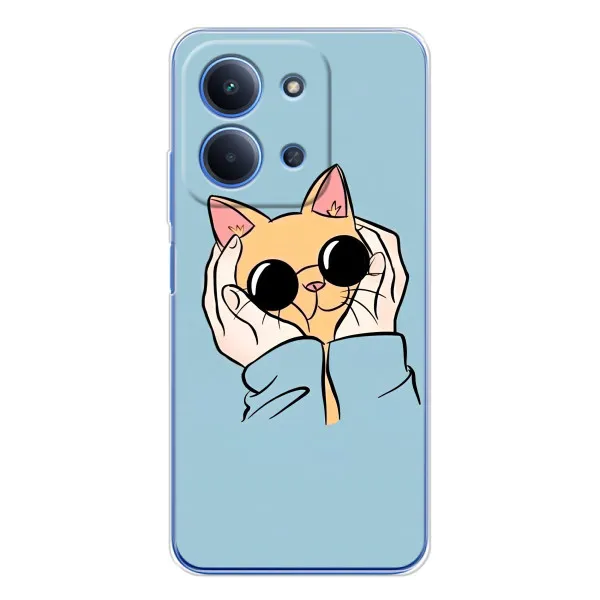 Чехол с принтом «Котик в очках» для Xiaomi Redmi 15C Чехол с принтом «Котик в очках» для Xiaomi Redmi 15C