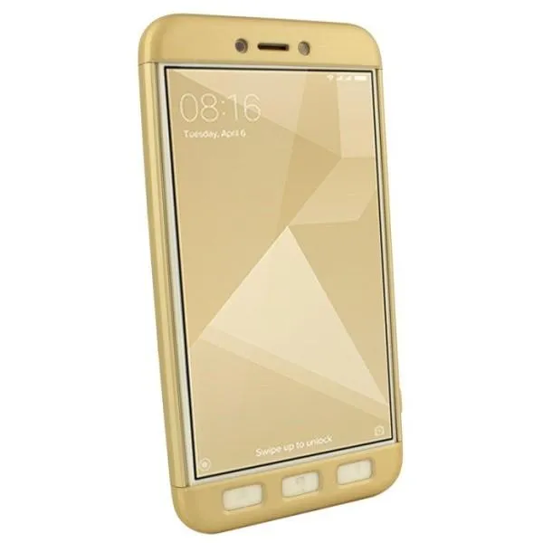 Чехол пластиковая накладка Full Defence 360' для Xiaomi Redmi 4X — Золотой — фото 2 Чехол пластиковая накладка Full Defence 360' для Xiaomi Redmi 4X — Золотой — фото 2