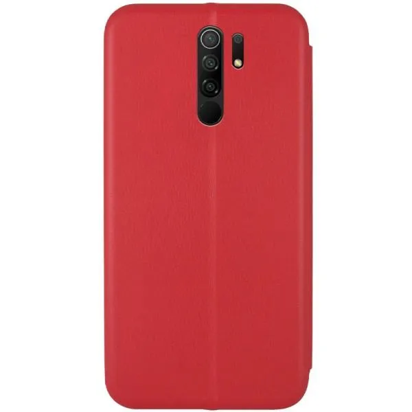 Кожаный чехол-книжка Classy для Xiaomi Redmi 9 — Красный — фото 3