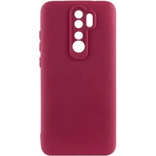 Чохол TPU GETMAN Liquid Silk Full Camera для Xiaomi Redmi 9 — Бордовий — фото 1