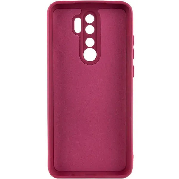 Чохол TPU GETMAN Liquid Silk Full Camera для Xiaomi Redmi 9 — Бордовий — фото 2