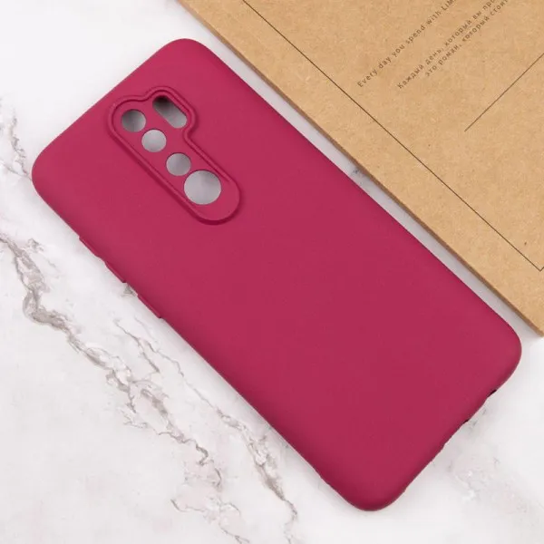 Чохол TPU GETMAN Liquid Silk Full Camera для Xiaomi Redmi 9 — Бордовий — фото 4