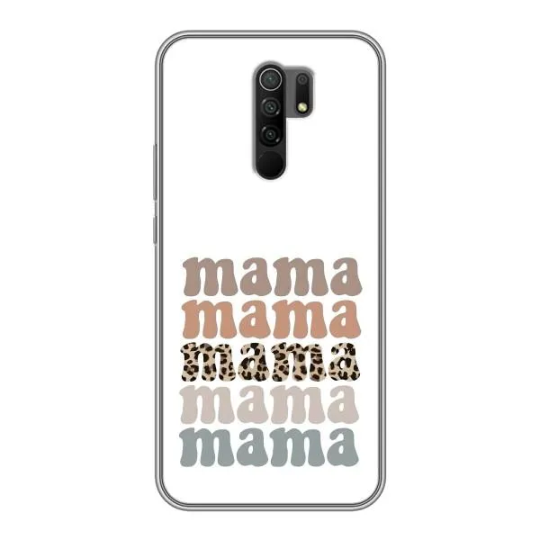 Чехол с принтом «Текстовый коллаж мама» для Xiaomi Redmi 9 Чехол с принтом «Текстовый коллаж мама» для Xiaomi Redmi 9