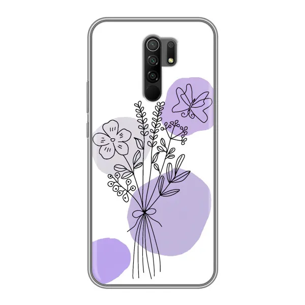Чехол с принтом «Букет фиолетовая абстракция» для Xiaomi Redmi 9 Чехол с принтом «Букет фиолетовая абстракция» для Xiaomi Redmi 9