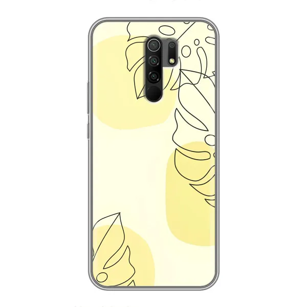 Чехол с принтом «Желтая монстера арт» для Xiaomi Redmi 9 Чехол с принтом «Желтая монстера арт» для Xiaomi Redmi 9