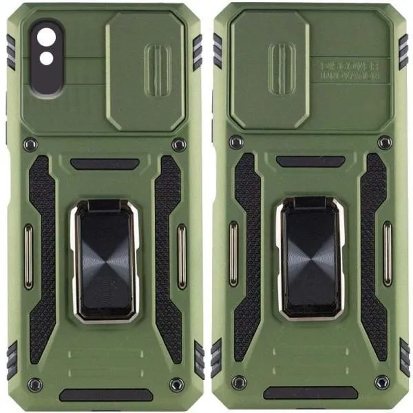 Ударопрочный чехол Camshield Army Ring для Xiaomi Redmi 9A — Оливковый — фото 1