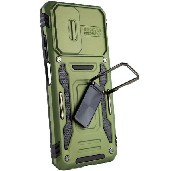 Ударопрочный чехол Camshield Army Ring для Xiaomi Redmi 9A — Оливковый — фото 3