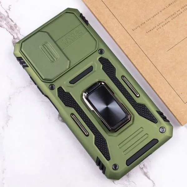 Ударопрочный чехол Camshield Army Ring для Xiaomi Redmi 9A — Оливковый — фото 4